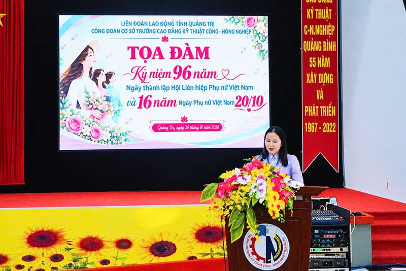 TỌA ĐÀM CHÀO MỪNG NGÀY PHỤ NỮ VIỆT NAM 20/10